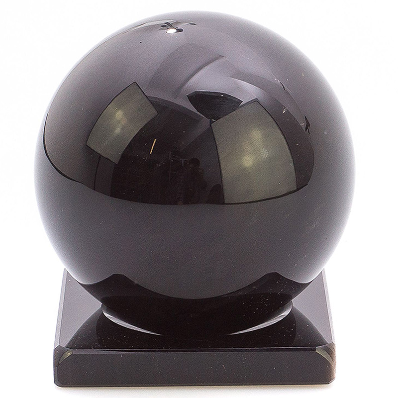 Шар декоративный на подставке из натурального камня Обсидиан Natural Stone Spheres Черный Шар декоративный на подставке из натурального камня Обсидиан Natural Stone Spheres Черный в Перми | Loft Concept