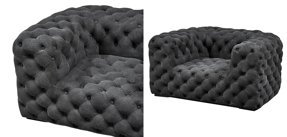 Кресло Soho Tufted Graphite Armchair Кресло Soho Tufted Graphite Armchair - Loft-Concept в Перми