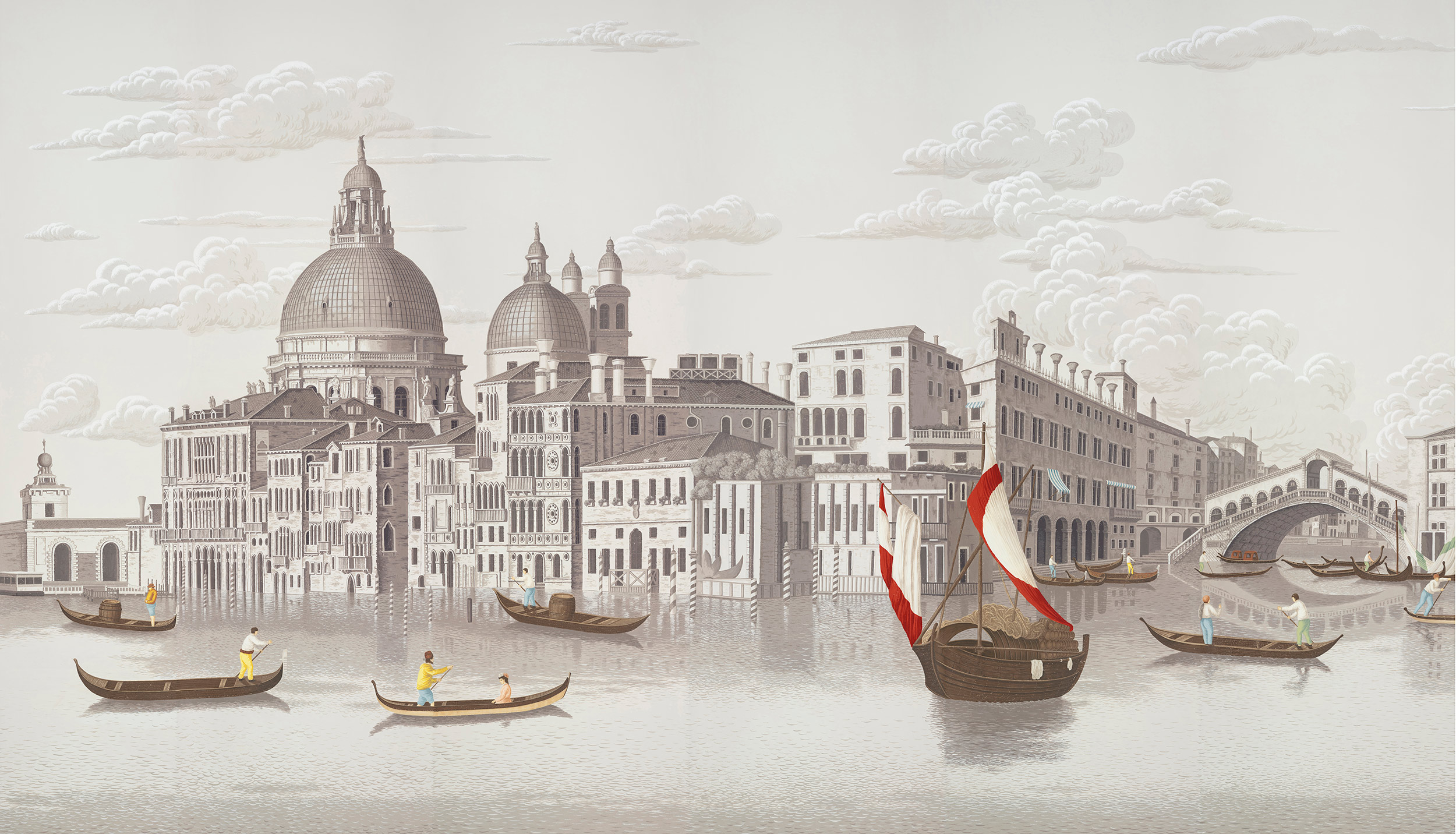 Обои ручная роспись Scenes of Venice Rialto on scenic paper Обои ручная роспись Scenes of Venice Rialto on scenic paper - постер Loft-Concept в Перми