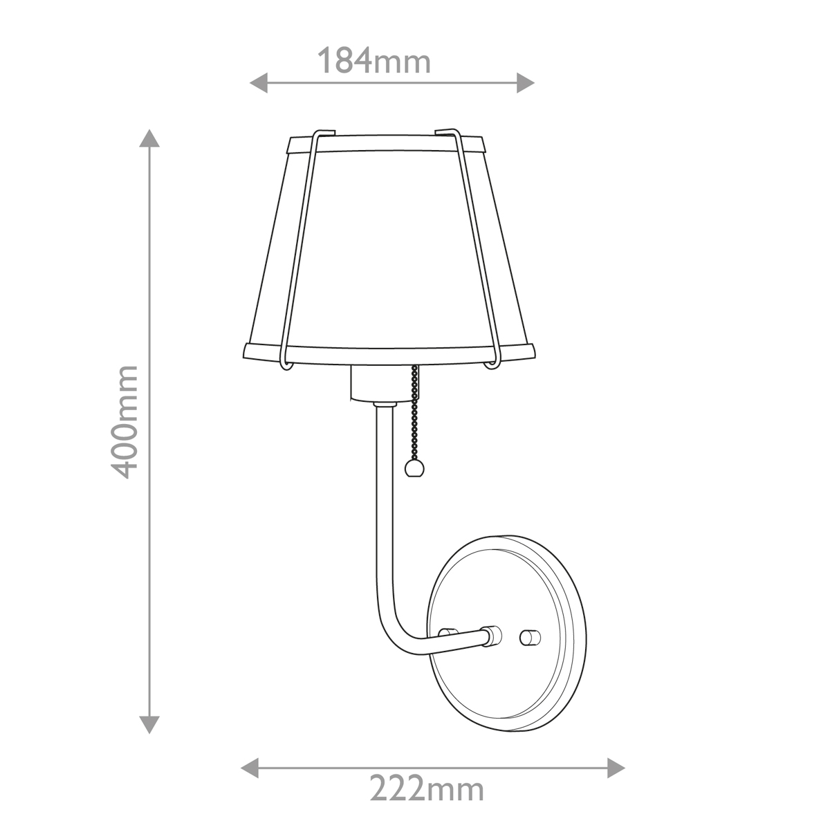 Бра с конусным плафоном и латунной фурнитурой с цепочкой для включения Hinkley в Перми
