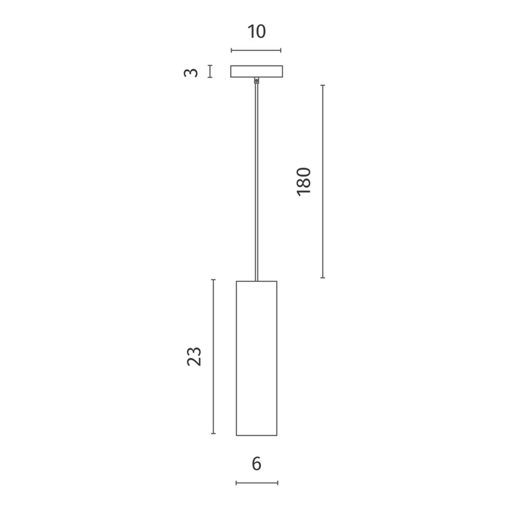 Подвесной светильник в форме цилиндра Douro Light серый бетон в Перми