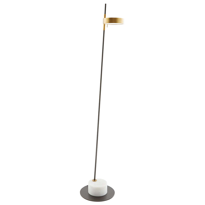 Торшер Arteriors PARK FLOOR LAMP Латунь Черный Белый в Перми | Loft Concept 