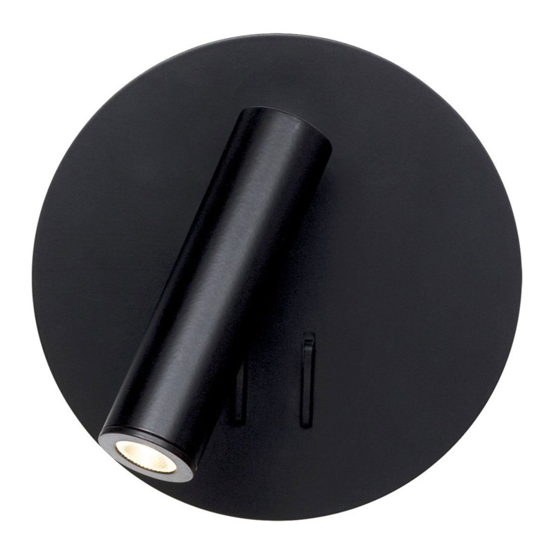 Настенный спот Black Circle Spot Wall Lamp Черный в Перми | Loft Concept 