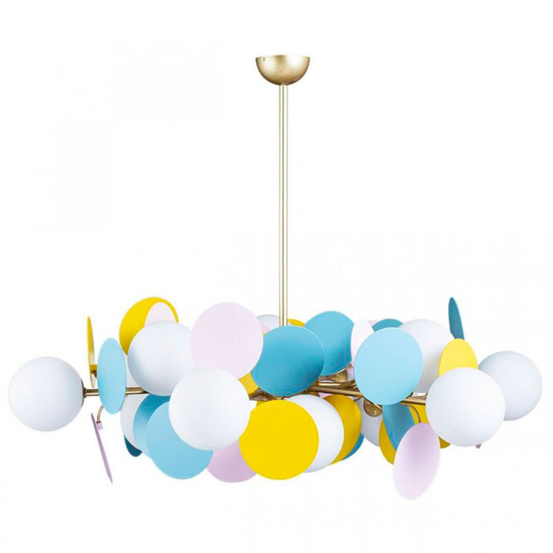 Люстра MATISSE Chandelier multicolor 12 ламп Мульти Золотой в Перми | Loft Concept 