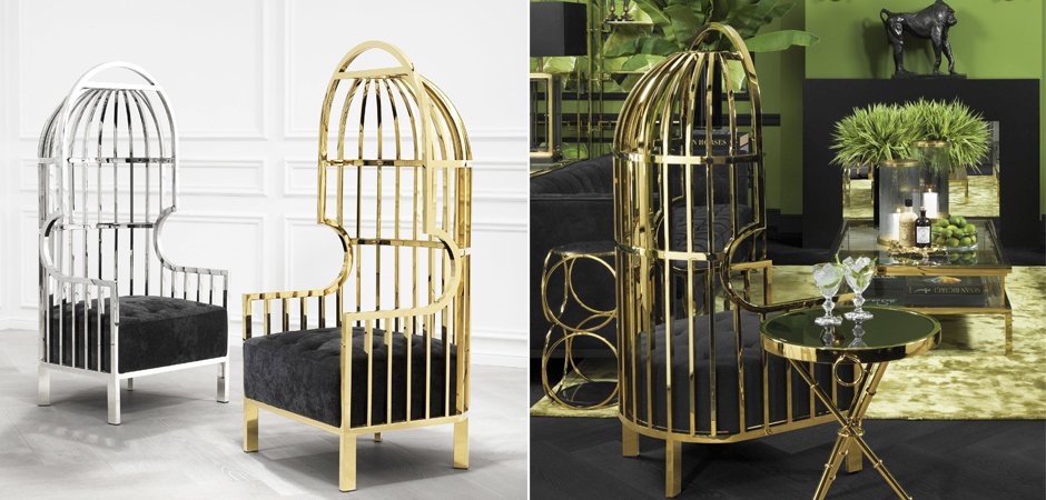 Кресло Eichholtz Chair Bora Bora Gold Кресло Eichholtz Chair Bora Bora Gold - Loft-Concept в Перми