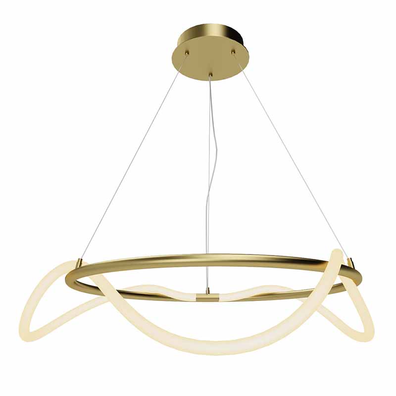 Люстра Luke Lampco Tracer Chandelier Gold 60 Белый матовое золото в Перми | Loft Concept 