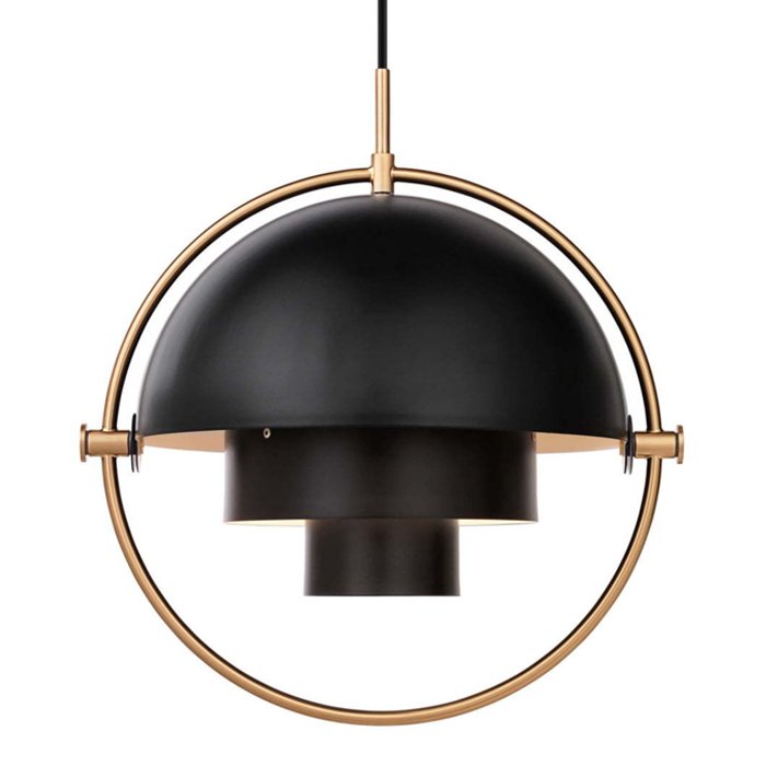 Люстра Louis Weisdorff Gubi Multi-lite Suspension Lamp Black Латунь Черный в Перми | Loft Concept 