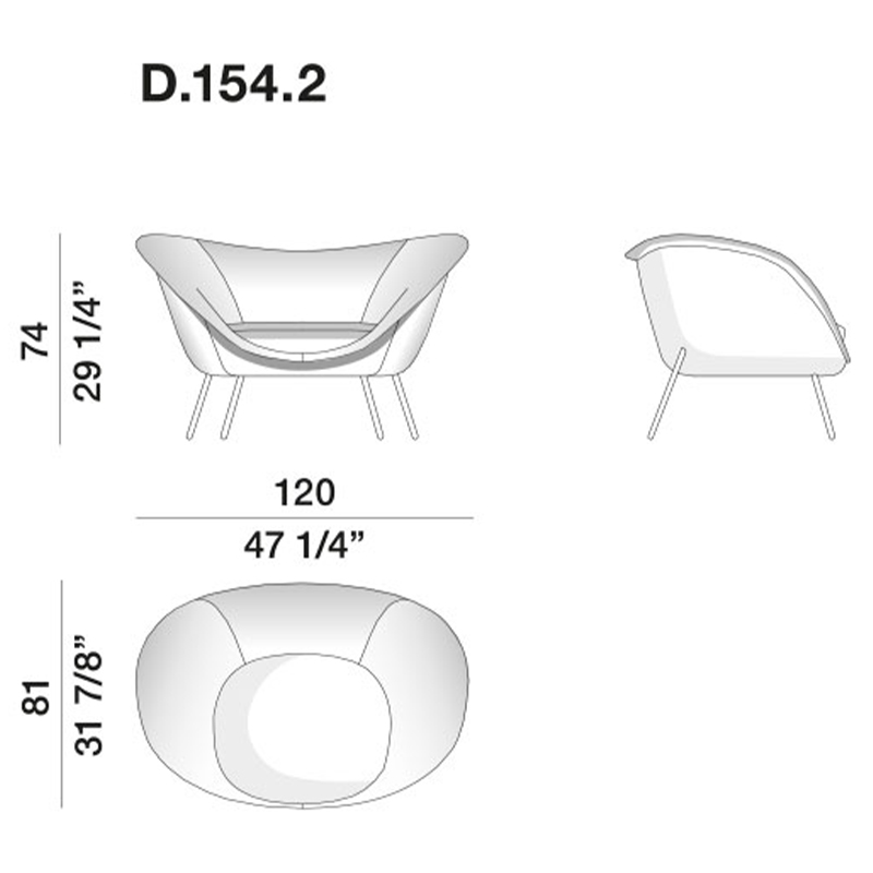 Дизайнерское кресло Gio Ponti D.154.2 Armchair в Перми