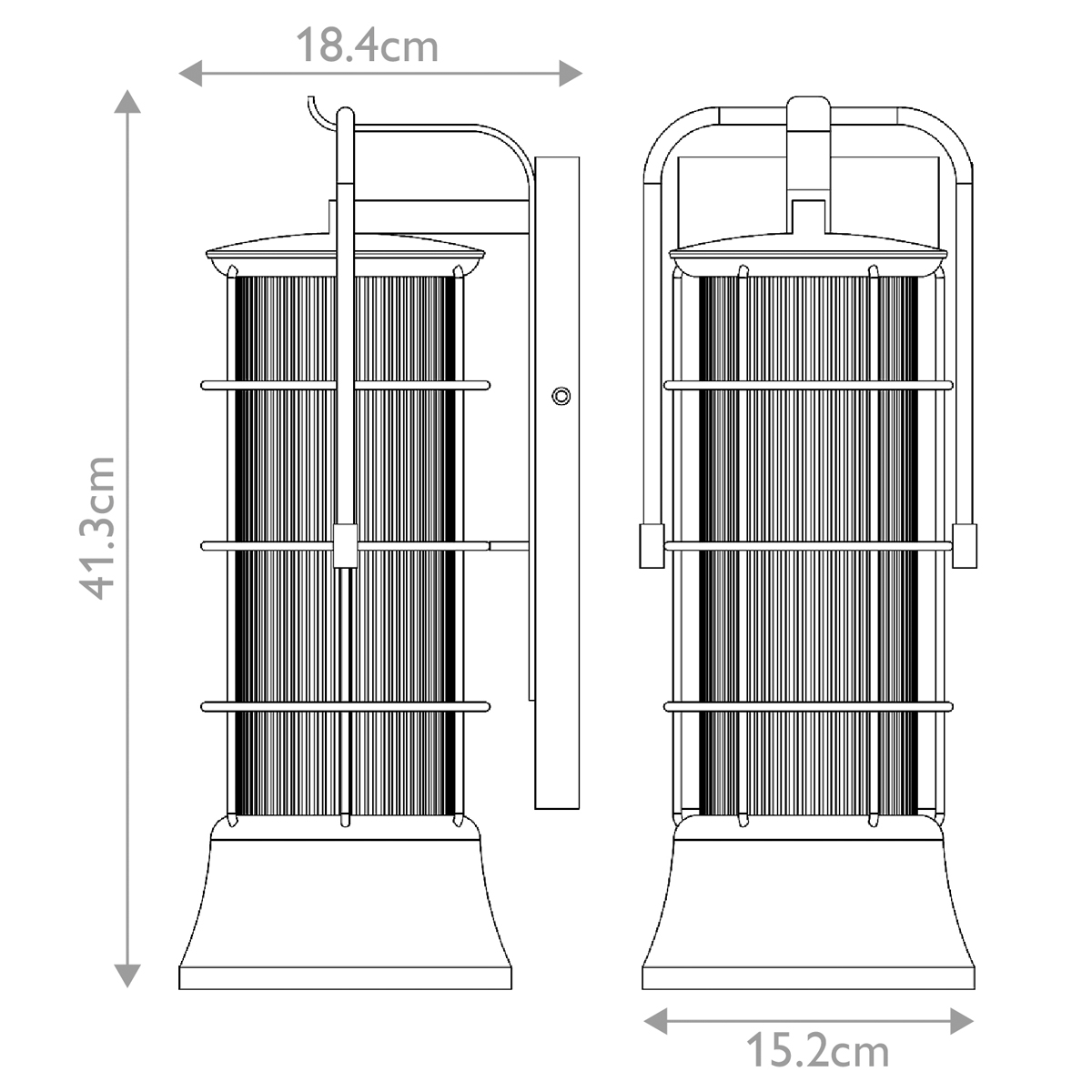 Настенный фонарь цилиндрической формы с рифленым стеклом в золотом каркасе на черном прямоугольном основании Eurofase в Перми