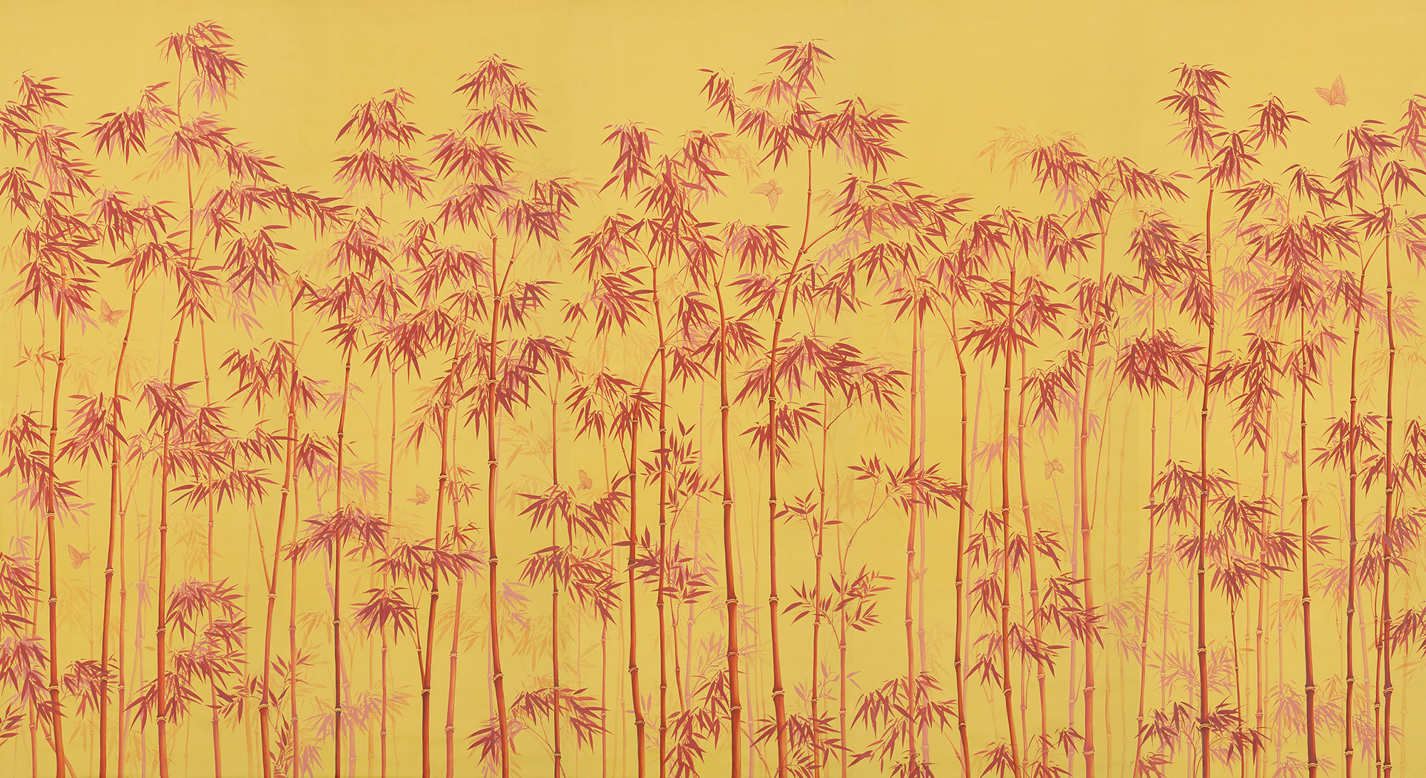 Обои ручная роспись Distant Bamboo Firefly on dyed paper Обои ручная роспись Distant Bamboo Firefly on dyed paper - постер Loft-Concept в Перми