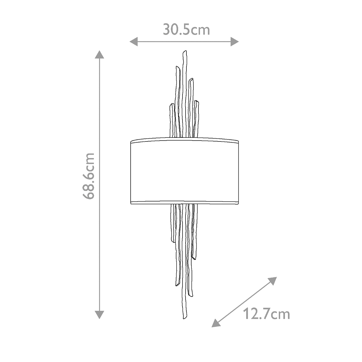 Бра с белым абажуром и элементами в виде натуральных веток Hinkley в Перми