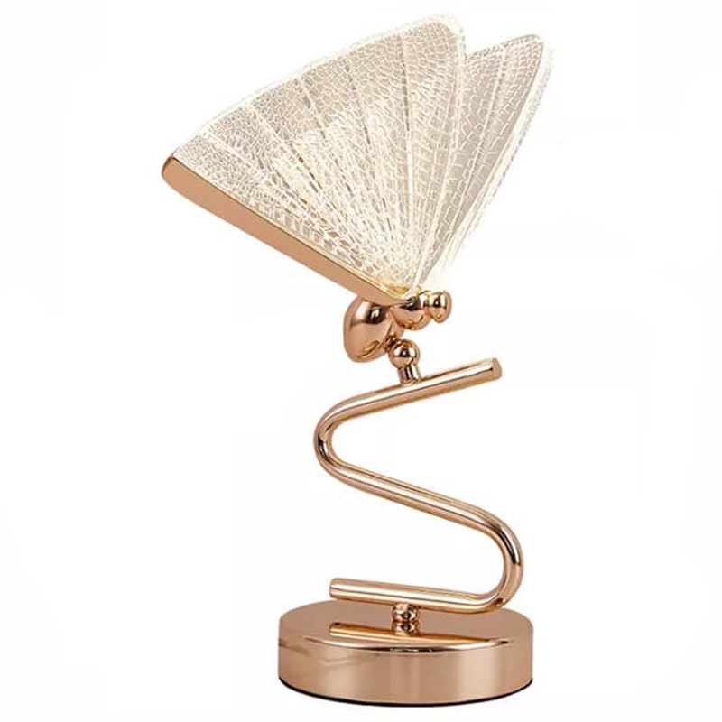 Ночник с Бабочкой Butterfly Table Lamp A Прозрачный Глянцевое золото в Перми | Loft Concept 