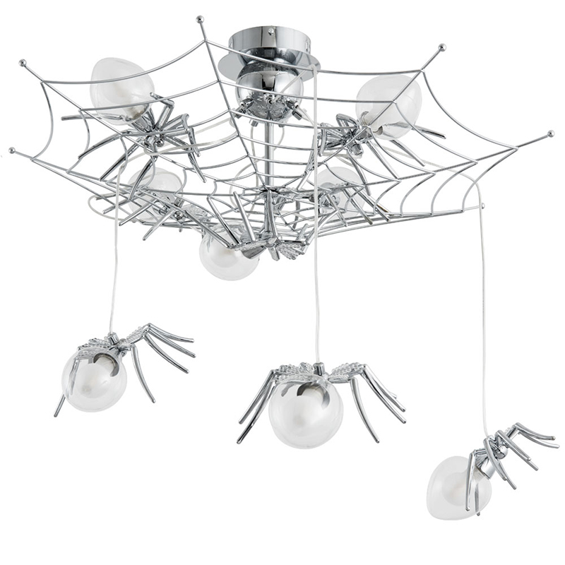 Потолочный светильник Паук Spiders lamp 8 Серебряный в Перми | Loft Concept 