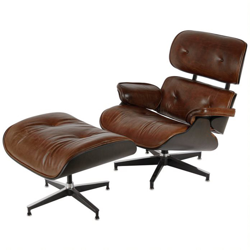 Кресло Eames Lounge Chair & Ottoman brown Коричневый в Перми | Loft Concept 