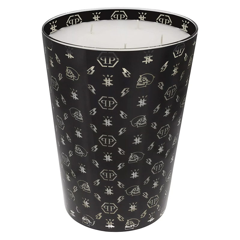 Свеча Philipp Plein Candle Monogram L Черный Белый в Перми | Loft Concept 