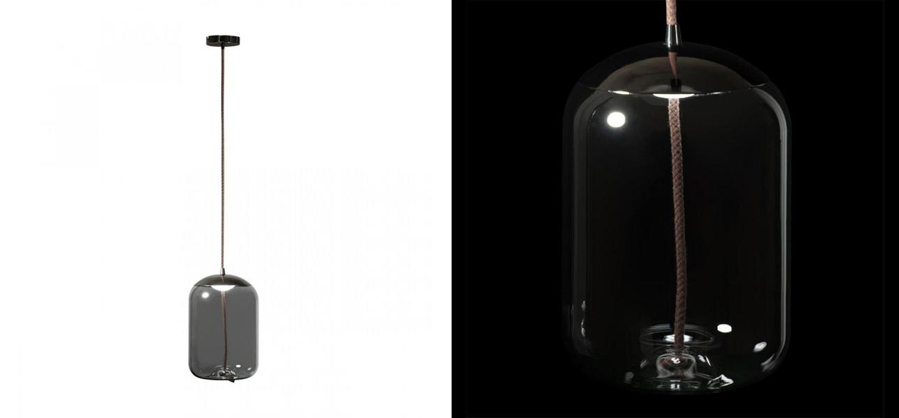 Подвесной светильник Brokis KNOT PC1034 Серое стекло - фото