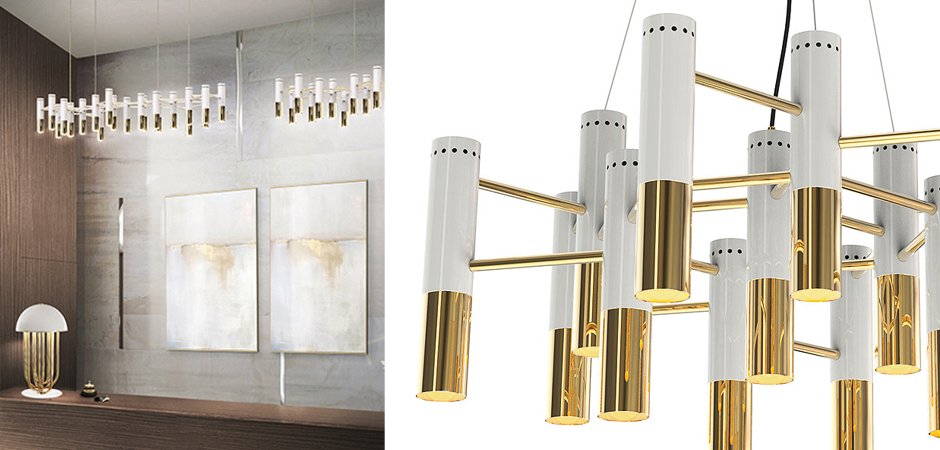 Люстра IKE Delightfull Gold & White Люстра IKE Delightfull Gold & White - Loft-Concept в Перми