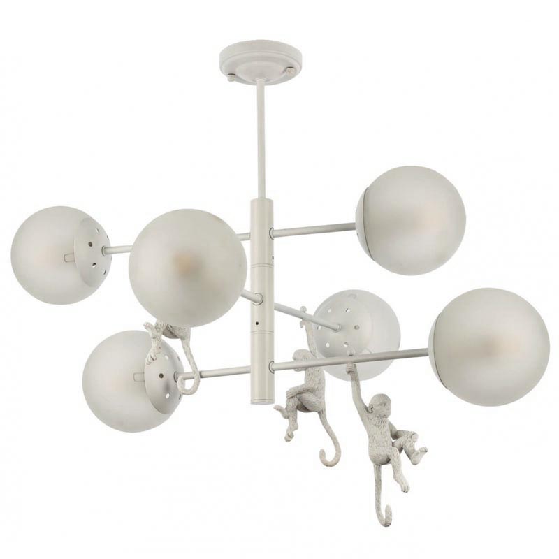 Люстра Hanging Monkey 6 lamp Белый в Перми | Loft Concept 