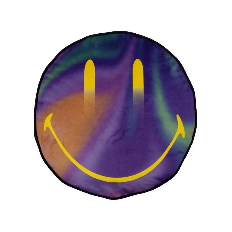 Подушка Gradient Cushion Smiley Желтый Черный Синий в Перми | Loft Concept 