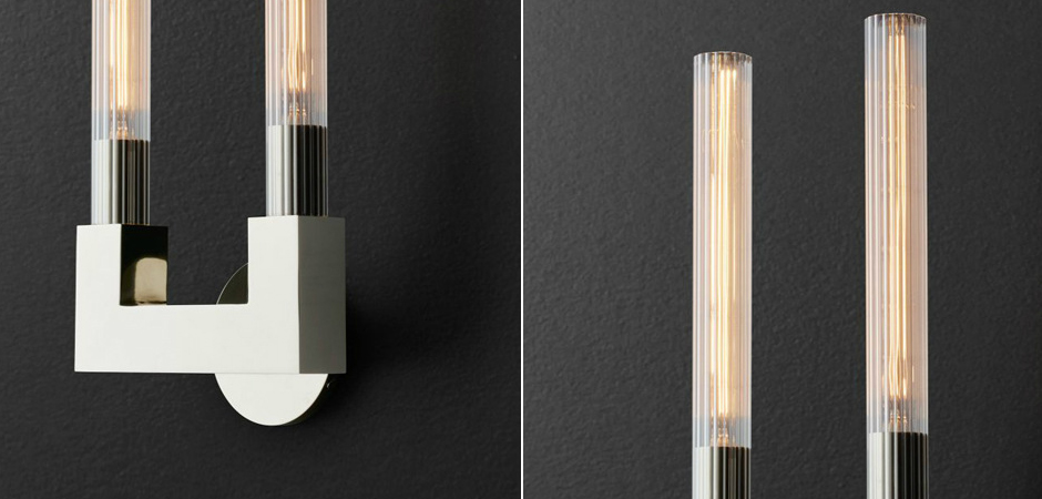 Бра RH CANNELLE wall lamp DOUBLE Sconces Chrome Бра RH CANNELLE wall lamp DOUBLE Sconces Chrome - Loft-Concept в Перми