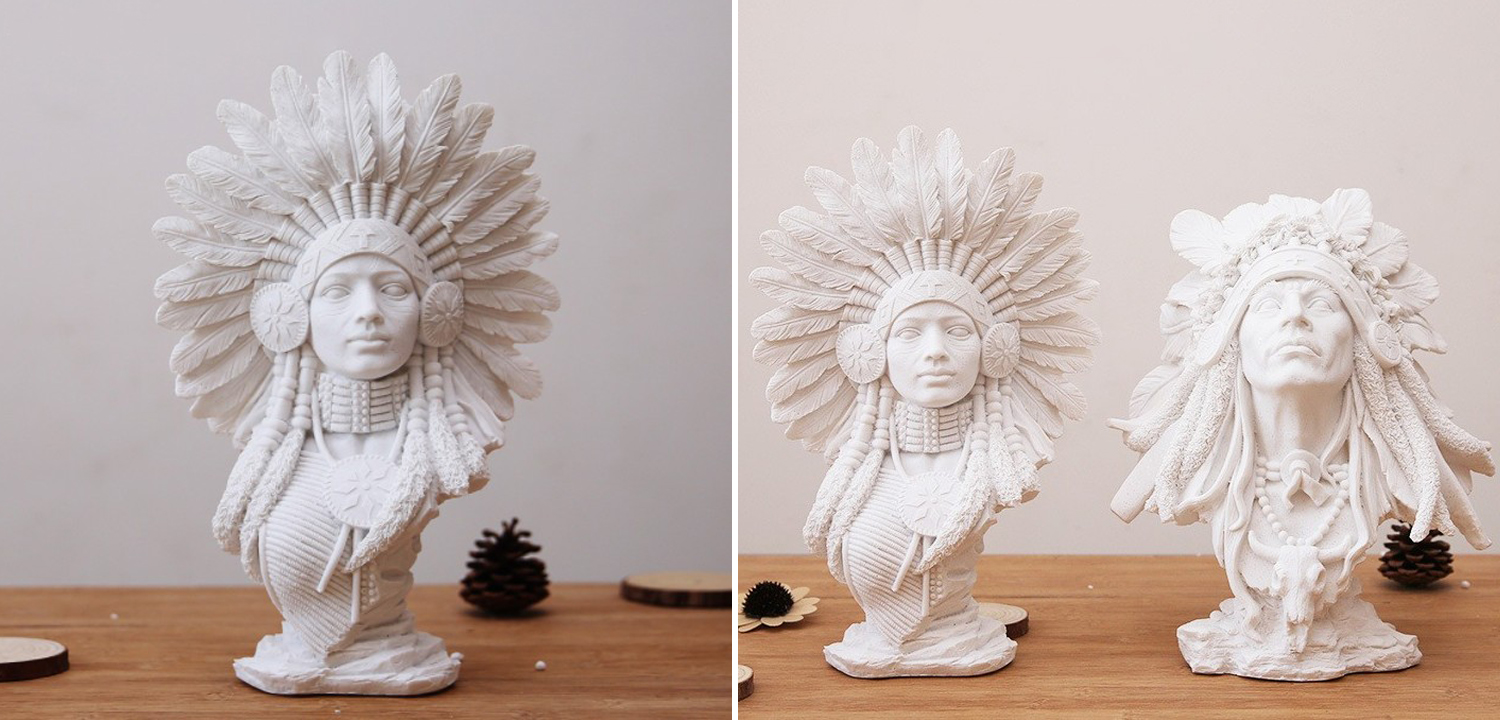 Native american indian figurine B - фото