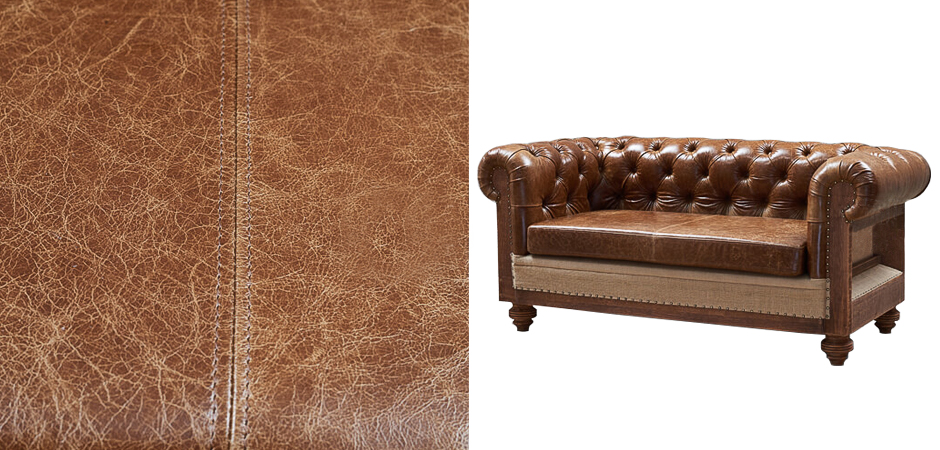 Диван Deconstructed Chesterfield Sofa double Brown leather Диван Deconstructed Chesterfield Sofa double Brown leather - Loft-Concept в Перми