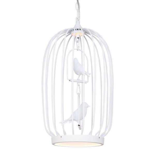 Люстра Birdcage Chandelier Two White Белый в Перми | Loft Concept 