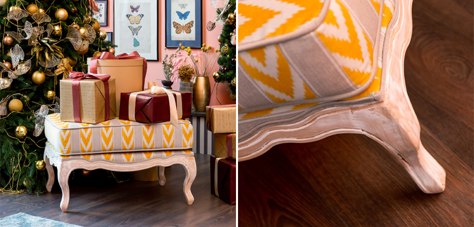 Пуф Ikat Pattern с желтым узором Пуф Ikat Pattern с желтым узором - Loft-Concept в Перми
