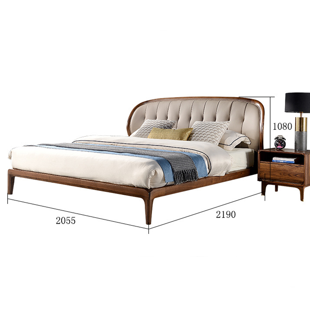 Кровать двуспальная с мягким округлым изголовьем Walnut Bed Кровать двуспальная с мягким округлым изголовьем Walnut Bed в Перми
