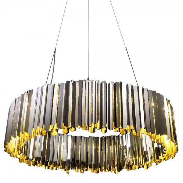 Люстра Grace Lightning Facet Chandelier Глянцевое золото Хром Черный Белый в Перми | Loft Concept 