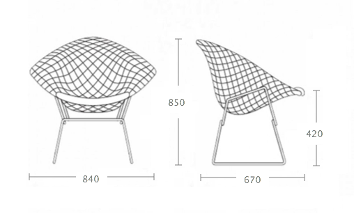 Кресло Bertoia Diamond Chair в Перми