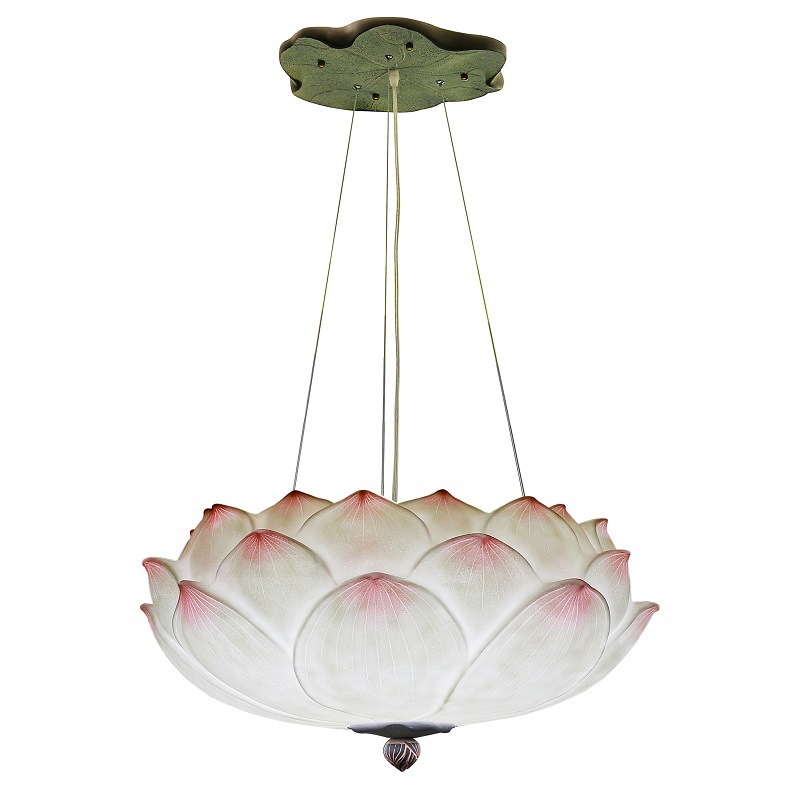 Люстра Pink Lotus Chandelier Белый Розовый пастельный в Перми | Loft Concept 