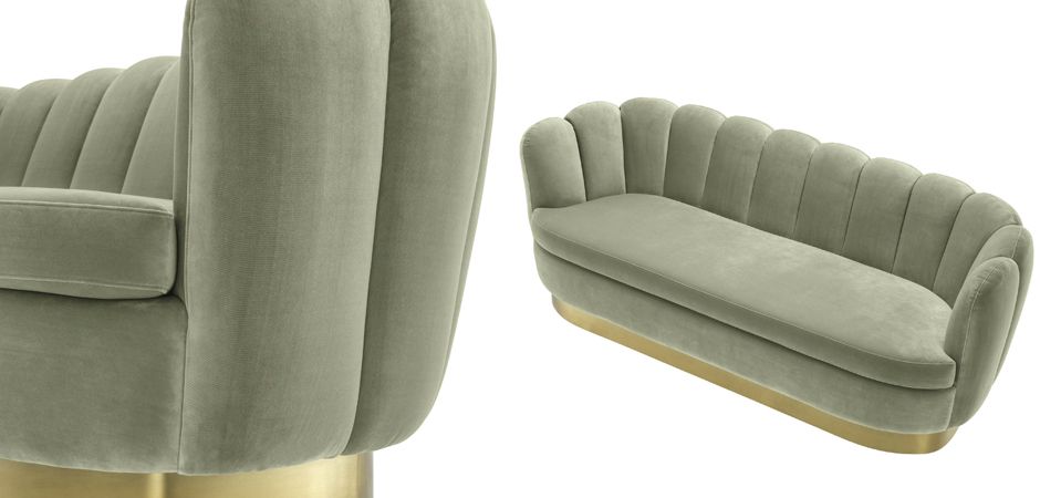 Диван Eichholtz Sofa Mirage pistache green Диван Eichholtz Sofa Mirage pistache green - Loft-Concept в Перми