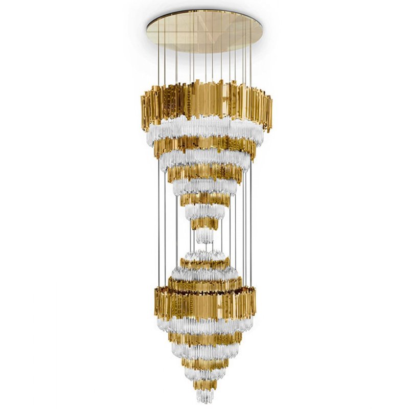 Люстра Luxxu Empire Chandelier XL Глянцевое золото Прозрачное Стекло в Перми | Loft Concept 