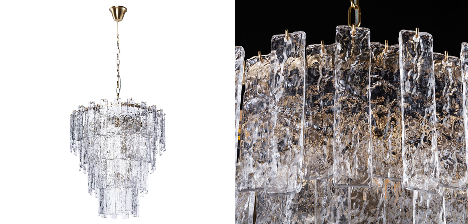 Люстра Iceberg Glass Maxi с Рельефным стеклом Люстра Iceberg Glass Maxi с Рельефным стеклом - Loft-Concept в Перми