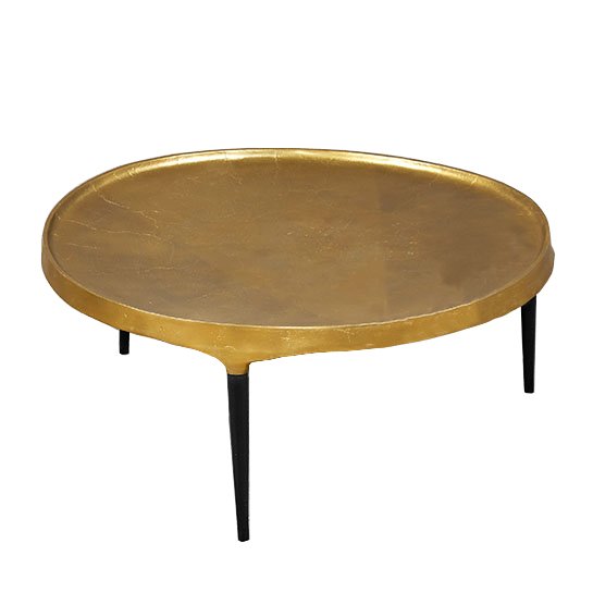 Кофейный стол Brass Stains Table Латунь Черный в Перми | Loft Concept 