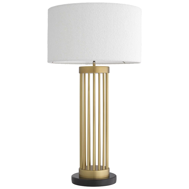 Настольная лампа Eichholtz Table Lamp Condo Brass Белый Латунь Черный в Перми | Loft Concept 