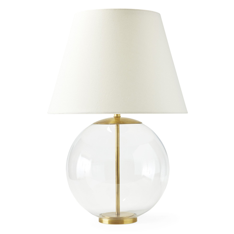 Настольная лампа Emory Table Lamp Gold Золотой Прозрачный (Transparent) Белый в Перми | Loft Concept 