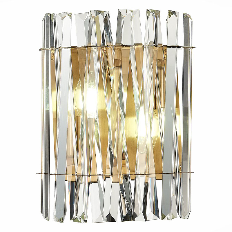 Бра Kaeden Glass Gold Wall Lamp Золотой Прозрачный в Перми | Loft Concept 