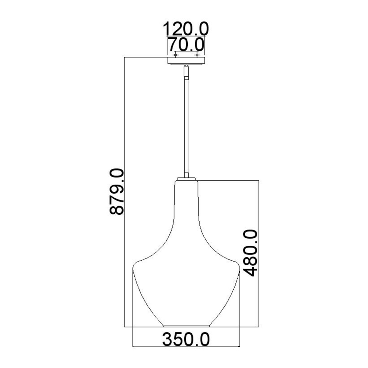 Подвесной светильник прозрачный стеклянный органической формы Kichler в Перми