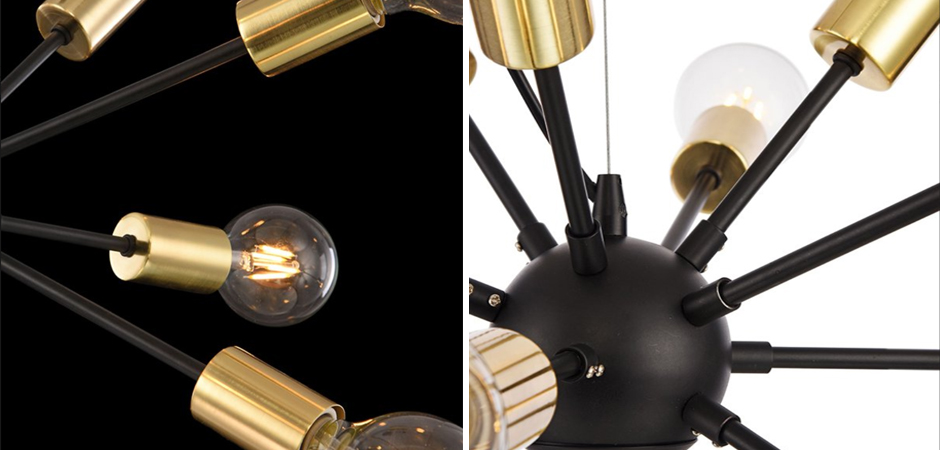 Люстра Sputnik 12 Black and Gold Люстра Sputnik 12 Black and Gold - Loft-Concept в Перми