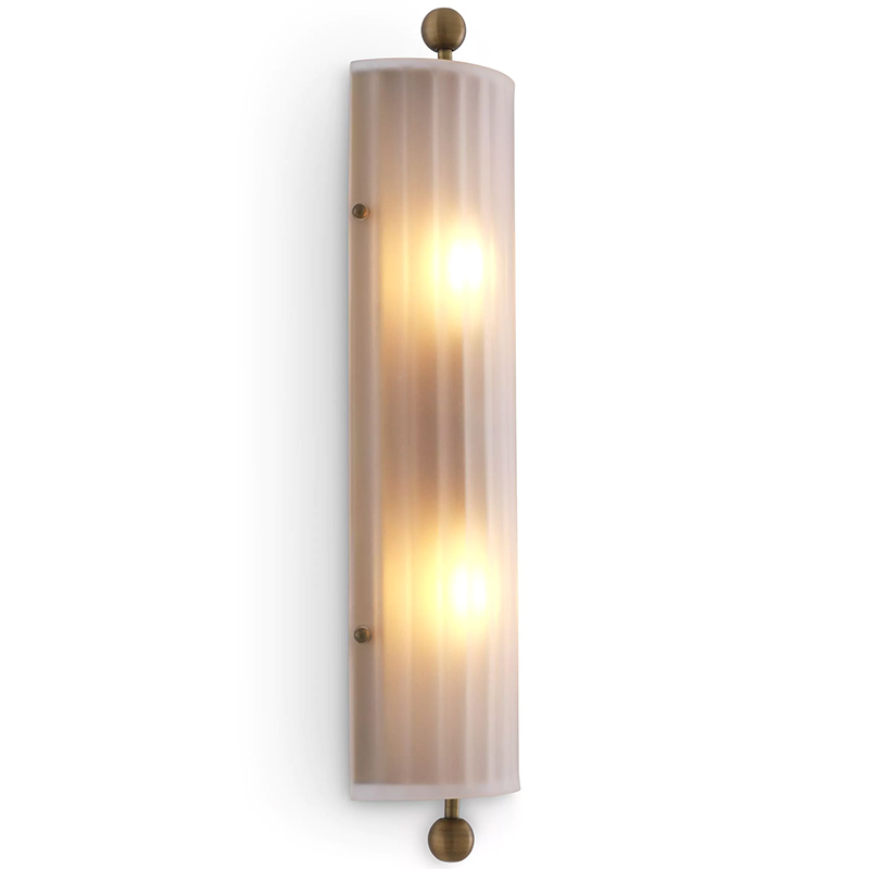 Бра Eichholtz Wall Lamp Juno Белое матовое стекло Латунь в Перми | Loft Concept 