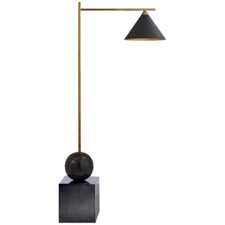 Торшер CLEO FLOOR LAMP Black Черный Латунь в Перми | Loft Concept 