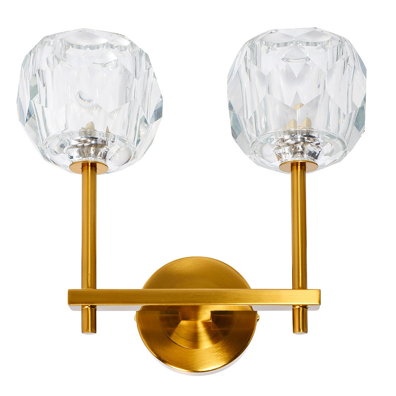 Бра RH Boule de Cristal Double Wall Lamp Gold матовое золото в Перми | Loft Concept 