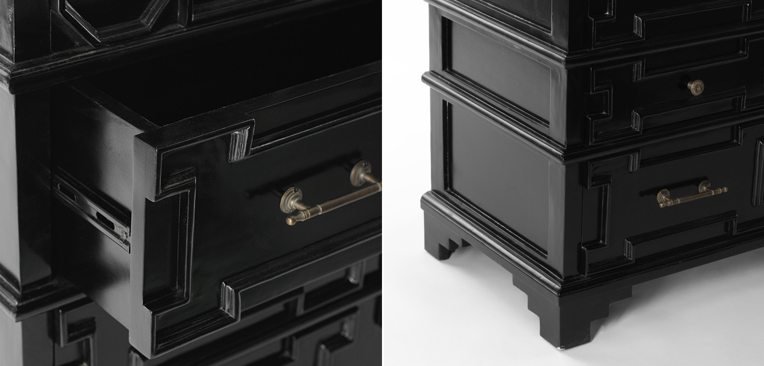 Комод с 4-мя ящиками Chest Beaux Art Черный - фото №1