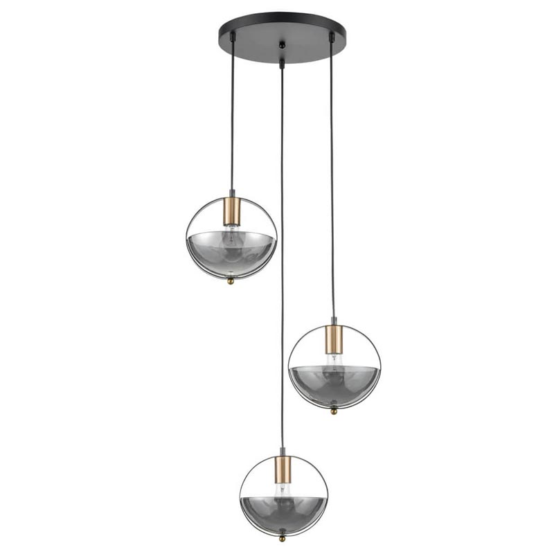 Люстра Gervais Chandelier smoky Дымчатый (Smoke) Черный в Перми | Loft Concept 