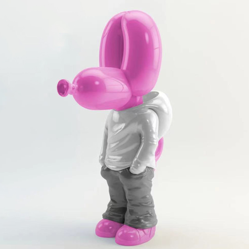 Статуэтка Pink Balloon Dog Розовый Белый Серый в Перми | Loft Concept 