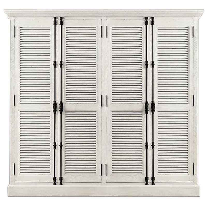 RH Shutter Four-Door Cabinet Шкаф с реечными дверями светлый дуб Светлый дуб в Перми | Loft Concept 