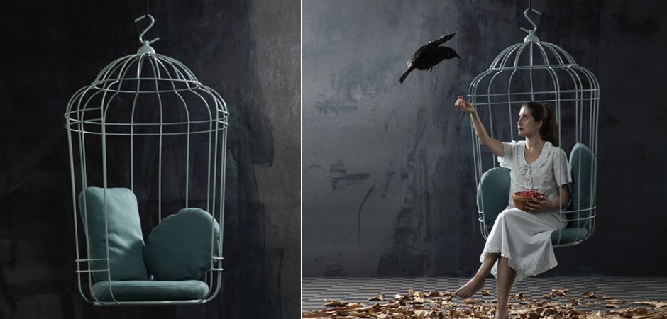Подвесное кресло "клетка" Swing chair Cage Подвесное кресло "клетка" Swing chair Cage - Loft-Concept в Перми