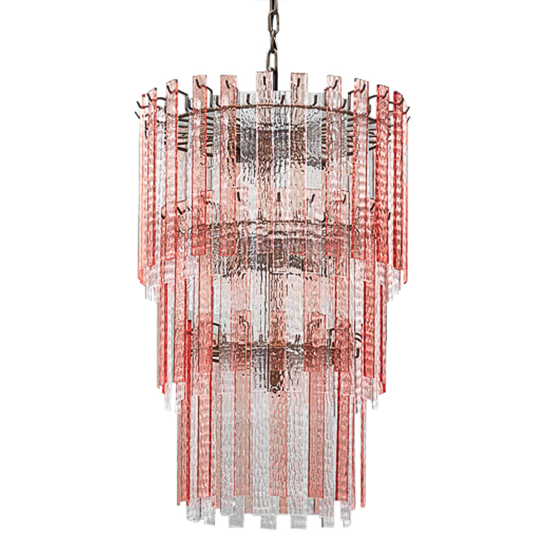 Люстра Victoire Chandeliers Хром Прозрачный Малиновый (Crimson) в Перми | Loft Concept 